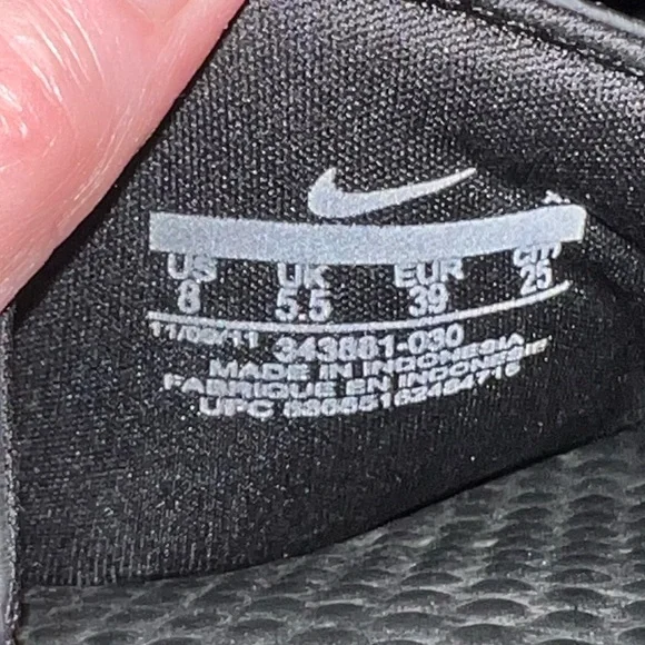 Nike Black and Green Slides with Orange Just Do It Slides - Picture 8 of 12